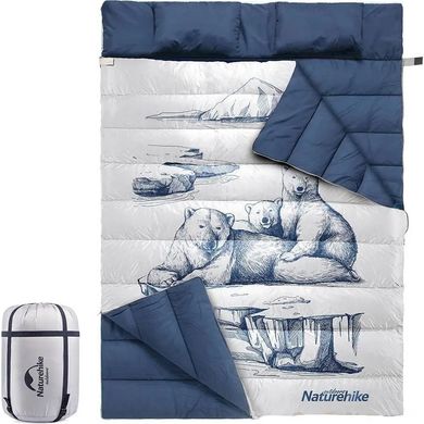 Спальный мешок двухместный Naturehike NH21MSD06, темно-синий