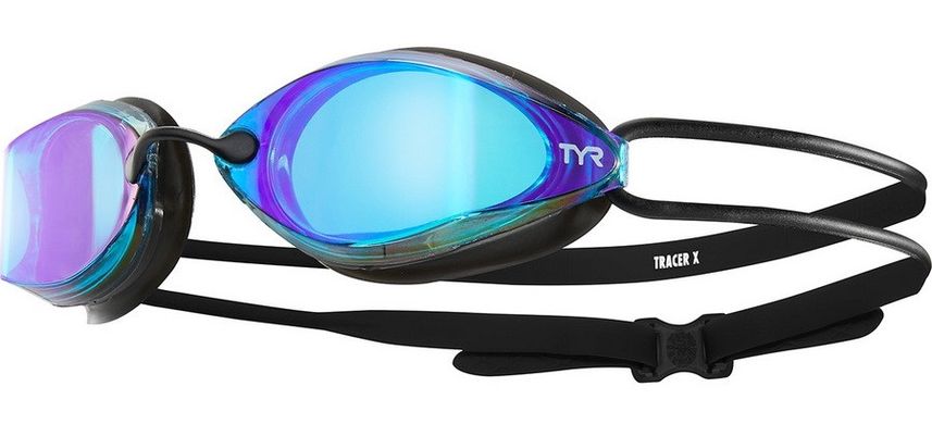 Очки для плавания TYR Tracer-X Mirrored Racing, Blue/Black/Black (422) (LGTRXM-422)