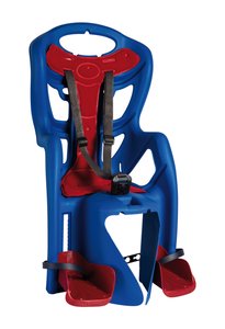 Сиденье задн. детское Bellelli Pepe Clamp, до 22кг, синий с красной подкладкой, крепится на багажник