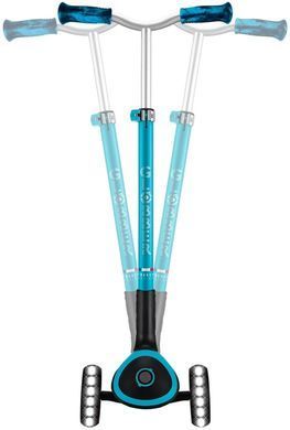 Самокат Globber ACE аква, колеса з підсвіткою, до 100кг, 3+, 3 колеса