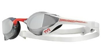 Окуляри для плавання TYR Tracer-X Elite Mirrored Racing, Silver / Red (717) (LGTRXELM-717)