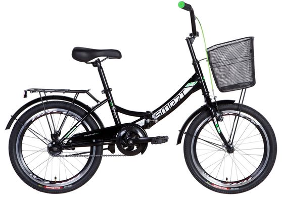 Велосипед 20 "Formula SMART з кошиком 2 021 (чорно-зелений)