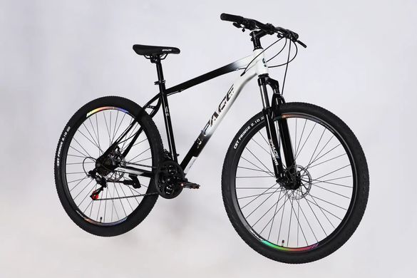 Велосипед ST 29" Space MARS DD FR рама-20" черный с белым 2026