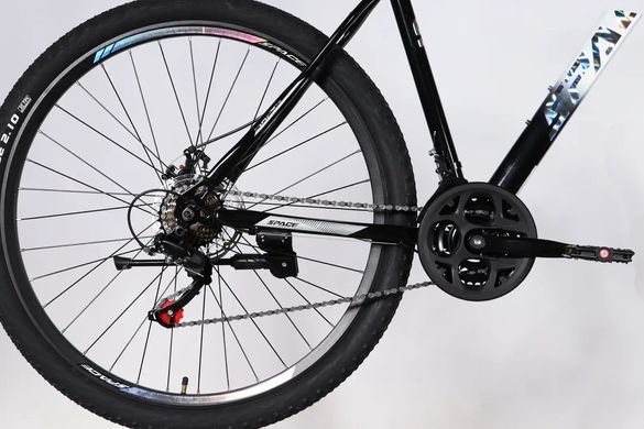 Велосипед ST 29" Space MARS DD FR рама-20" черный с белым 2026