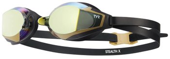 Очки для плавания TYR Stealth-X Mirrored Performance, Gold/Black/Black