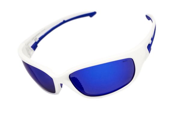 Захисні окуляри з поляризацією BluWater Seaside White Polarized (G-Tech™ blue), дзеркальні сині