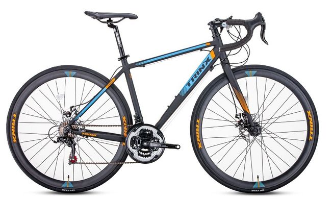 Велосипед Trinx Tempo 1.1 700C Matt-Black-Blue-Orange