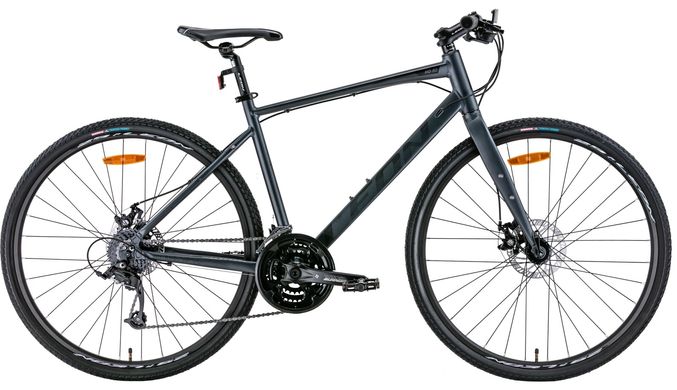 Велосипед 28" Leon HD-80 DD 2022 (сірий із чорним)