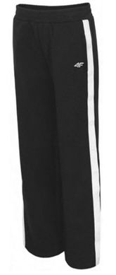 Штаны 4F цвет: черный сбоку белая полоса с кнопками
