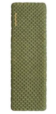 Надувной коврик сверхлегкий Naturehike CNH22DZ018, с мешком для надува, прямоугольный зеленый 183 см.