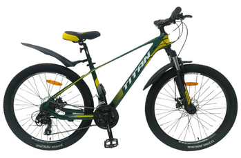 Велосипед Titan 26" Shadow 2024 Рама-15,5" green-yellow