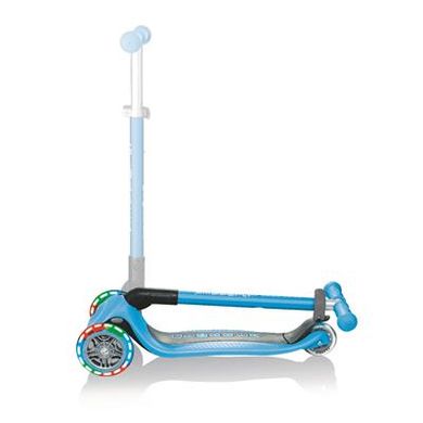 Самокат Globber PRIMO FOLDABLE LIGHTS, блакитний, колеса з підсвічуванням, до 50кг, 3+