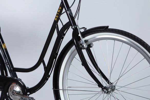 Велосипед з електроприводом 28" ST Dorozhnik eRETRO Vbr FR рама-19" 36B 13А*г 500Вт чорний 2026