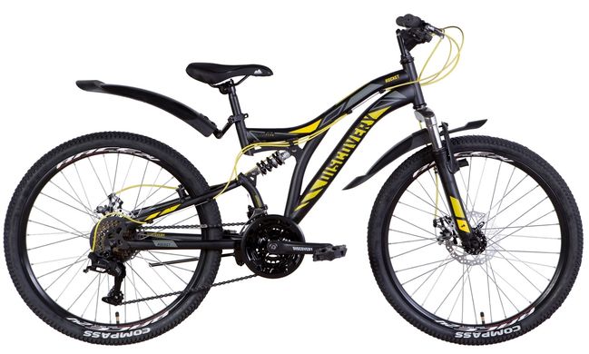 Велосипед 24" Discovery ROCKET AM2 DD 2022 (чорно-жовтий)