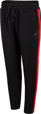 Штаны 4F цвет: черный красная боковая полоса