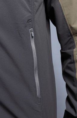 Трекинговая мужская куртка Soft Shell Tatonka Cesi M's Hooded Jacket, Dark Grey/Olive, XL