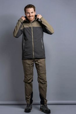 Трекінгова чоловіча куртка Soft Shell Tatonka Cesi M's Hooded Jacket, Dark Grey/Olive, XL