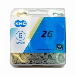 Ланцюг KMC Z6 6 швидкостей 116 ланок, сірий/сірий