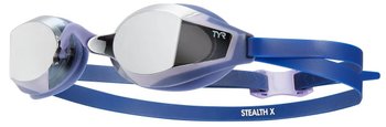 Окуляри для плавання TYR Stealth-X Mirrored Performance, Silver/Purple/Navy