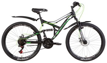 Велосипед 26" Discovery CANYON DD 2021 (черно-зеленый с белым )