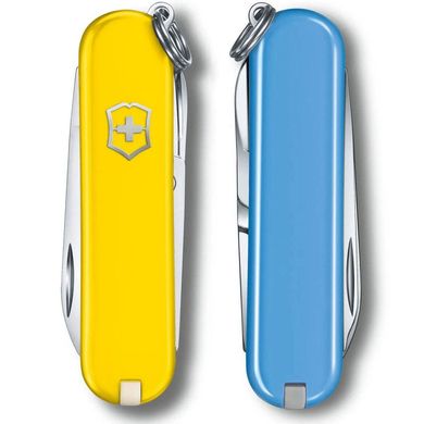 Нож складной Victorinox CLASSIC SD UKRAINE, желто-голубой, 0.6223.8G.28