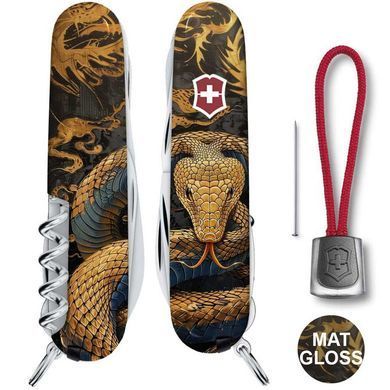 Ніж Victorinox Huntsman Zodiac 91мм, 15 функц., Дерев'яна змія