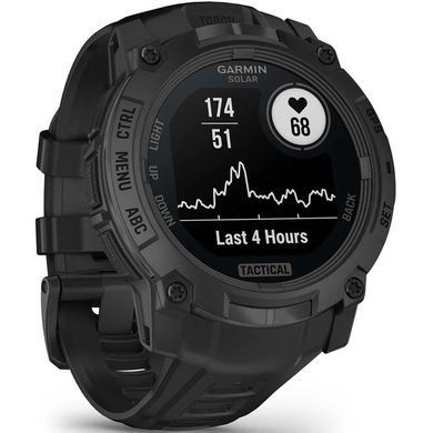 Смарт-часы Garmin Instinct 3, Tactical, Solar, 50mm, Black,GPS