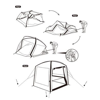 Тент-палатка для кемпинга Naturehike Hexagon Inflatable NH20TM002 380*329*220