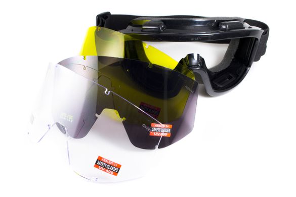 Захисні окуляри Global Vision Wind-Shield 3 lens KIT (три змінних лінзи) Anti-Fog