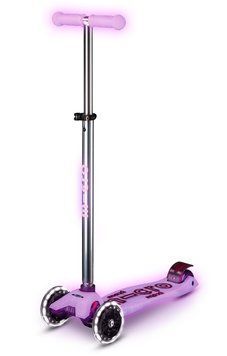 Самокат Micro Maxi Deluxe Glow LED &ndash; СЯЙНИСТО-ПУРПУРОВИЙ (до 50 kg, 3-х колісний, світло)
