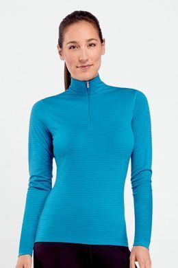 Термофутболка з довгим рукавом Icebreaker BF 200 Oasis LS Half Zip WMN Stripe cruise XS