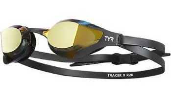 Окуляри для плавання TYR Tracer-X RZR Mirrored Racing, Gold / Black / Black (751) (LGTRXRZM-751)