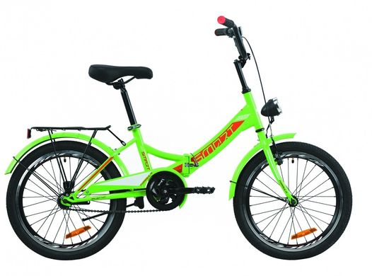 Велосипед 20 "Formula SMART з багажником зад. St, з крилом St, з ліхтарем, 2020 , зелено-червоний з білим