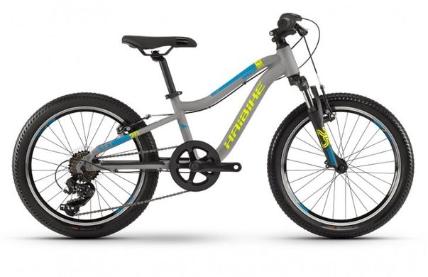 Велосипед Haibike SEET Greedy 20, серый/салатовый/голубой, 2020