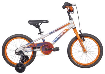 Дитячий велосипед 16" Apollo NEO boys Brushed Alloy / Orange / Navy Blue Fade, 2022