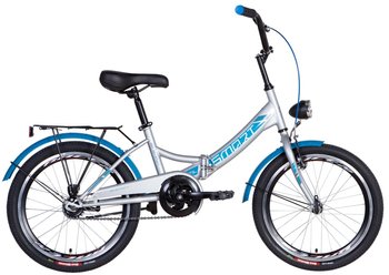 Велосипед 20" Formula SMART с фонарём (серебристо-синий)