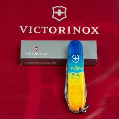 Нож складной Victorinox SPARTAN UKRAINE, Желто-синий рисунок, 1.3603.7.T3100p