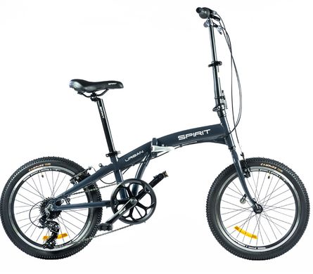Велосипед Spirit Urban 20", рама Uni, тёмно-серый, 2021