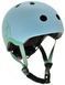 Шлем защитный детский Scoot and Ride, серо-синий, с фонариком, 51-53см