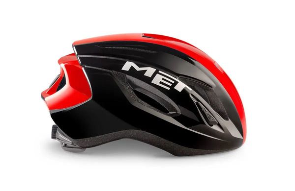Шлем MET Strale Black Red Panel | Glossy 56-58 см