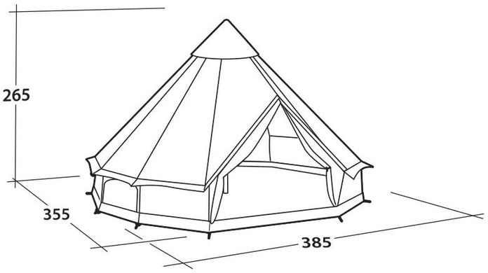 Палатка семиместная Easy Camp Moonlight Bell Grey