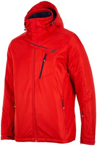 Куртка гірськолижна 4F колір: червоний черні змійки мембрана 5000