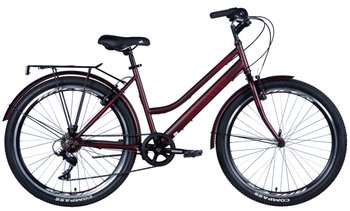Велосипед ST 26" Discovery PRESTIGE WOMAN Vbr з багажником задн St з крилом St 2024 (червоний)