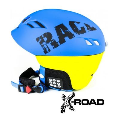 Шлем горнолыжный X-Road PW-930-2 blue-yellow матовый