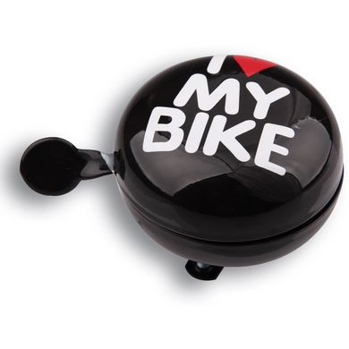 Звонок TW GCB-1058S I love my bike, діаметр 80mm, чорний
