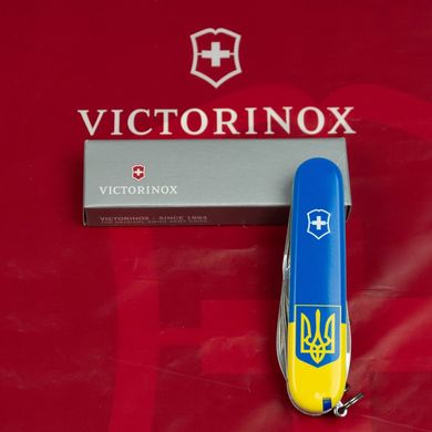Нож складной Victorinox SPARTAN UKRAINE, Герб на флаге, 1.3603.7.T3030p