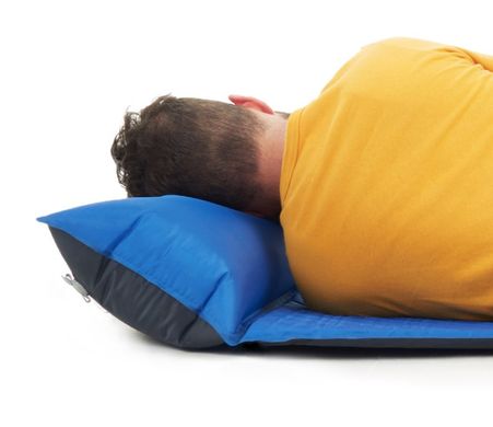 Самонадувающийся коврик двухместный с подушкой Naturehike NH18Q010-D, 25 мм, синий