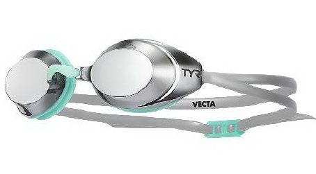 Очки для плавания TYR Vecta Racing Mirrored, Silver/Teal/Grey (586) (LGVECM-586)