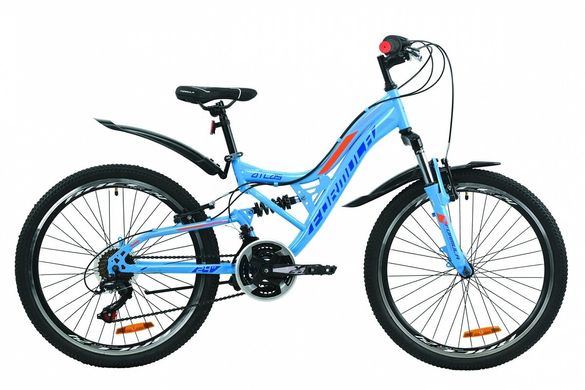 Велосипед 24" Formula ATLAS Vbr, 2020, синий с оранжевым