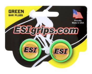 Заглушки руля ESI Bar Plug Green, зелёные